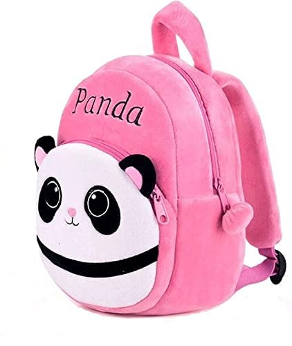 Image of Kids School Bag for Boys & Girls Lightweight & Durable Backpack Spacious with Cartoon Print Solid Partton (Kongi + Panda)