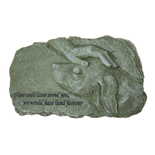 BESTonZON Sculpture Commémorative Résine pour Animaux De Compagnie Statue De Chien pour Jardin Ornement Funéraire Extérieur Figurine De Chien Stable