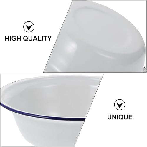 Miniatura 2 de Housoutil Cuenca esmaltada de 2 uds. Cuenco de mezcla de cocina para baño, platos de lavabo, ensalada de frutas, fideos, cuenco de almacenamiento