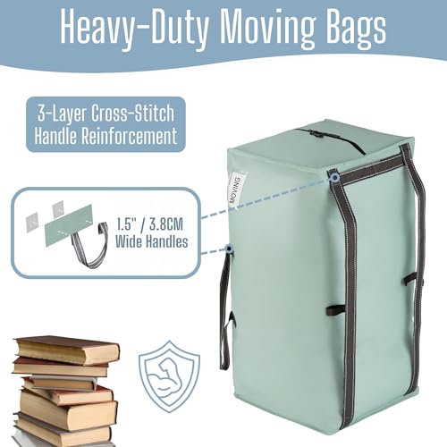Image of VENO 10 Pack Heavy Duty Moving Bags with Backpack Straps, Zippers & Handles, Extra Large Packing Bags for College Dorm Essentials, Moving Supplies Alternative to Cardboard Moving Boxes