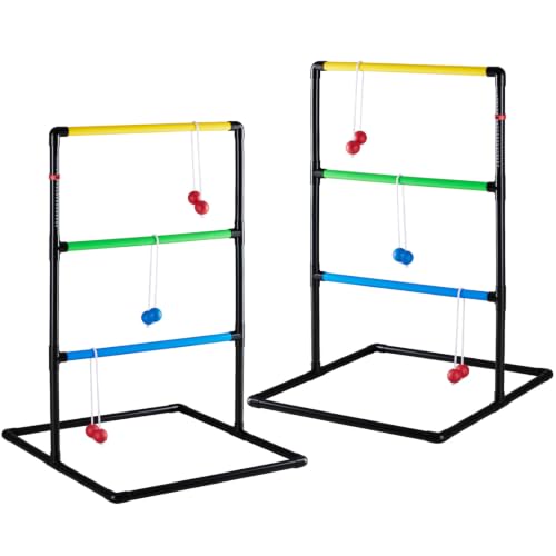 NEWBULIG Ladder Ball Set, Bolas, Carry Bag & Scoreboards, Black