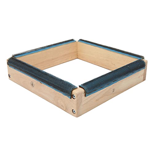 Embroidery Strip Frame 9.8in 4 Sides Sturdy Solidwood Easy Assembly Rug Hooking Frame with Screws Wrech for Tufting DIY