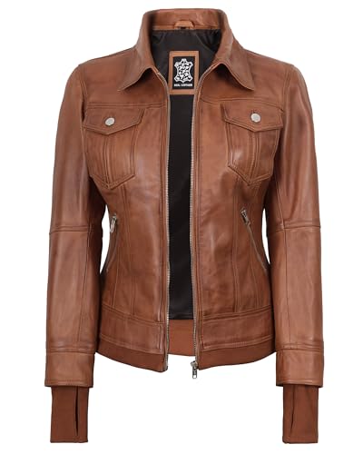 Image of Blingsoul Womens Real Leather Jacket - Asymmetrical Leather Jackets for Women
