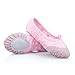 DoGeek Chaussure de Ballet Ballerine Fille Chaussure de Danse Chaussures Pilates Chaussures Yoga Gymnastique Split Plate Ballet Doux Toile Chaussons pour Enfants,Adultes,Filles,Rose,32 EU