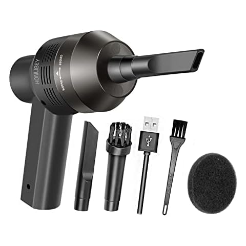 Honlibey New Cordless Mini Computer Vacuum, Portable Vacuum Cleaner Car Vacuum Dust Kit - Cleaning Dust, Hairs, Crumbs, Scraps, Ash for Laptop, Keyboard, Computer,Car, Pet House, Sewing Machine Cover