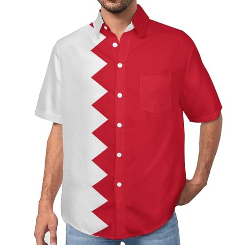 Chemise Bahreïn drapeau pour vos soirées plage et barbecues d'été