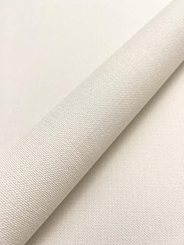 Newroom Papel Pintado Crema No Tejido Aspecto Lino - Moderno Liso Estructura Textil para Salón Dormitorio Cocina