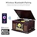 FEKTIK Bluetooth Record Player 10 in 1,FEKTIK 3-Speed Turntable for Vinyl with Speakers, LP to MP3 Converter, CD, Cassette Player, FM Radio, Wireless Streaming | Coffee