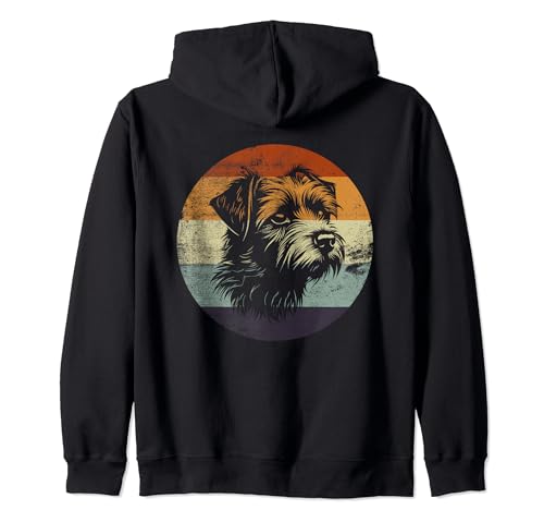 Diseño De Perro Retro Vintage Perro Norfolk Terrier Sudadera con Capucha