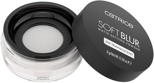 Catrice | Soft Blur Loose Setting Powder | Matte, Airbrushed Finish with Blurring Effect | Long-Wear, No Flashback | Vegan & Cruelty Free (001 | Translucent)