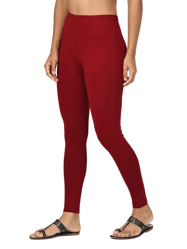 Image of Robinbosky Premium Stretchable Cotton Ankle Legging for Women | Suitable for Formal wear & Casual wear | High-End Elastic Makes The Leggings Squat Proof and Durable for Travel, Yoga, & Workout.
