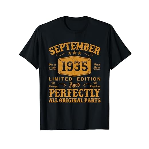Regalo 89 Años Cumpleaños Hombre Vintage Septiembre 1935 Camiseta