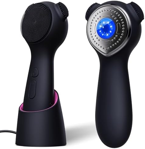 Silicone Face Scrubber Exfoliator Electric for Men Women, Recharg...