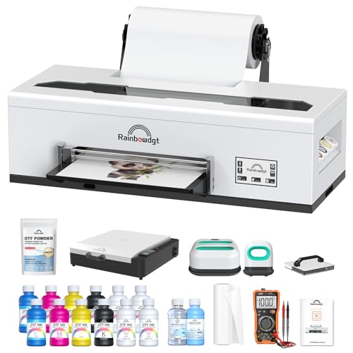 RAINBOWDGT R1390 DTF Printer, A3 T-Shirt Printing Machine with Oven...
