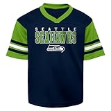 Outerstuff NFL Seattle Seahawks Youth Boys Knit Top Jersey T-Shirt with Team Logo, Large (14-16)