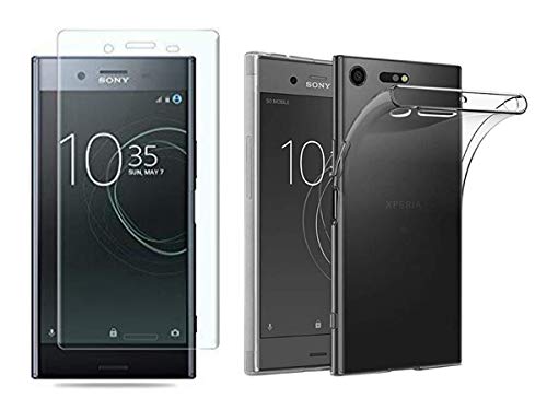 NOVAGO Compatible avec Sony Xperia XZ Premium - Pack 2 en 1 - Coque Arrière Transparente Souple...