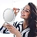 YEAKE Hand Mirror,Double-Sided Handheld 1X/5X Magnifying Mirror with Handle, Handle Makeup Mirror,Acrylic, 6.1