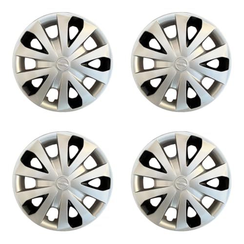 Genérico Juego de Tapones Rin 15 Universales Bicolor Gris Negro Tipo Versa