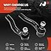 A-Premium 2 x Front Outer Tie Rod Ends, Compatible with Toyota Corolla 2003-2008