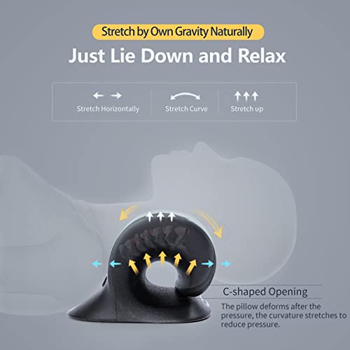 Softsense Neck And Shoulder Relaxer, Cervical Neck Traction Device Neck Stretcher With Magnetic Therapy, Cervical Spine Alignment, Chiropractic Pillow, Neck Massager For Tmj Pain Relief (Black) #TOP4
