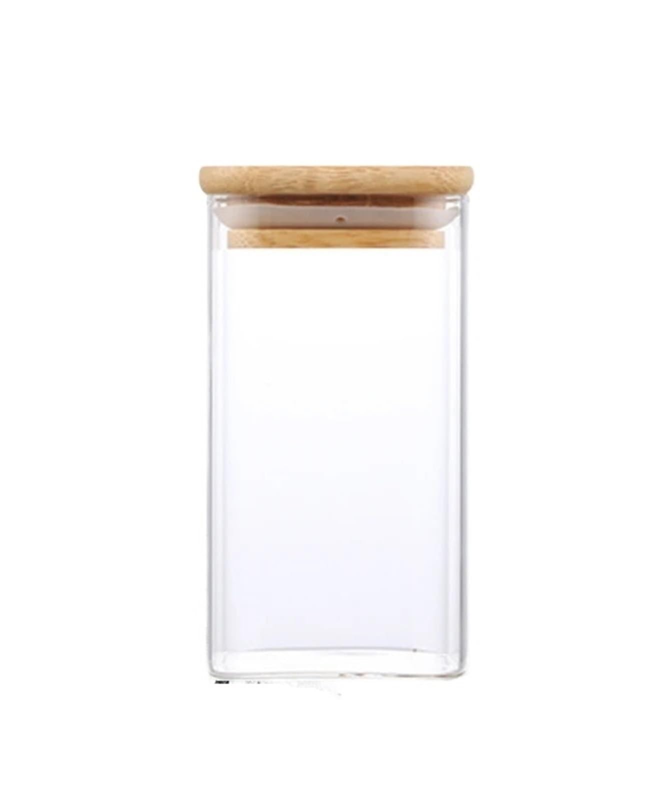 ASMJHQCLW Kitchen Storage Jar, Square Airtight Sealed Glass Jar For Spice Kitchen Storage Coffee Bean Multiple Sizes(250ml)