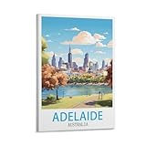 LNUYITR Adelaide Australien Vintage-Reiseposter, 20 x 30 