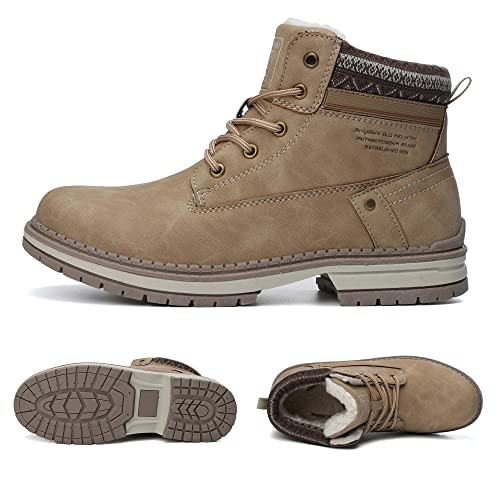 ARRIGO BELLO Bottes Femme Bottine Bottes de Neige Boots Hiver Chaussures Chaudes Fourrure Randonnée Les Loisirs (38 EU, T Kaki) Cover