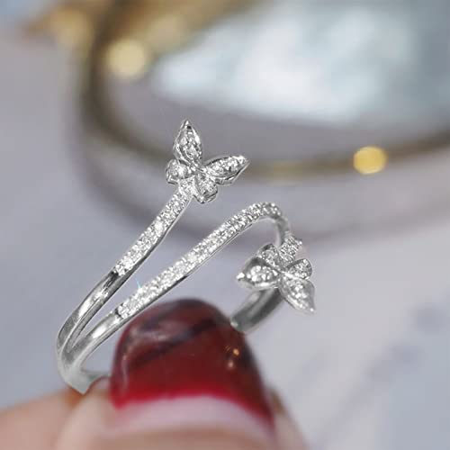 Otxas Silver Butterfly Ring for Women - Cute Engagement Jewelry4