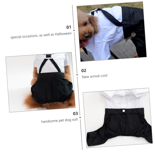 Disfraz formal para perros blanco talla L miniatura 6