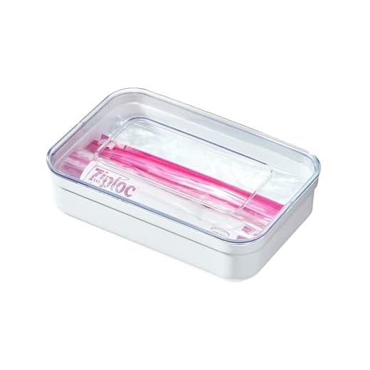 iDesign Recycled Plastic Sandwich Ziplock Bag Holder and Dispenser – 6” L x 9” W x 2.2” H, White/Clear