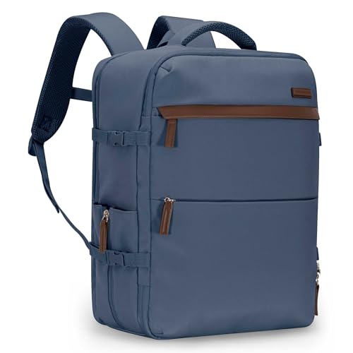 Image of U.S. Traveler Vista Way 3-Piece Travel Set, 21-Inch Carry-on Hardside with TSA Lock, 18-Inch Travel Backpack with Laptop Sleeve, Toiletry Bag, Navy