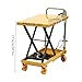 BANEBONE 500lbs Hydraulic Scissor Lift Table - Industrial Single Scissor Lift with Locking PU Wheels, Height Adjustable Platform for Warehouse/Material Handling (Yellow)