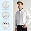 FloralGrace Pack of 8 Cufflink Adapters, Dress Shirt Cufflinks with Button Covers, for Men Shirt Suit Cufflinks (White), White, L #2