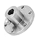 Stainless Steel Flange Coupling, 56.8mm Diameter, 26.4mm Width, 12mm Aperture, Motor Shaft Hub Connector for Wheel Mounting