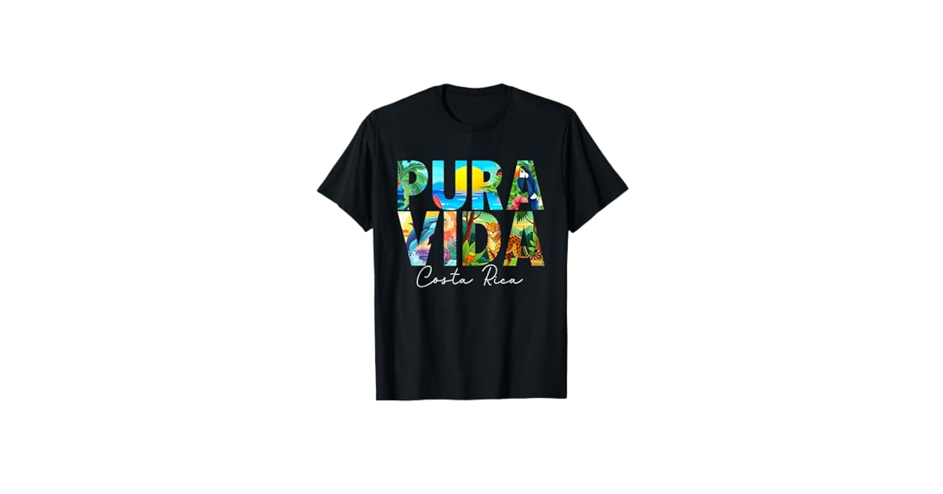 COSTA RICA PURA VIDA Tシャツ USAヴィンテージ夏SALE Vintage Costa Rica Flag Pura Vida Beach Summer Vacation T
