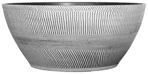 Muddy Hands Ebony Grey Plant Pot Indoor Home Outdoor Garden Bowl Round Plastic Planter (Ebony-Grey-Bowl-10.55-Litre)