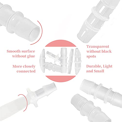 Plastic Hose Barb Fitting, Hose Fitting Adapter For Air Water Fuel 3/16" X 3/16", 1/4" X 1/4", 3/8" X 3/8", 1/2" X 1/2", 5/8" X 5/8" 8Pcs #TOP5