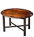 HomeRoots Dark Brown Rubberwood Solids, MDF, Cherry Veneer Carlisle Plantation Cherry Table