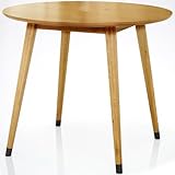 Acacia Alma Solid Wood Dining Table / 36' Kitchen Table Round Dining Table for 4 Dining Room Table, Patio Table, End Table, Coffee Table, Work Desk, Natural Wood Dining Table Round Kitchen Table, Oak