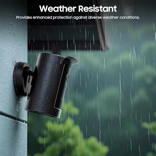 Fintie Silikonhülle für die Ring Outdoor Cam Plus, weiche, wetterfeste Silikon-Schutzhülle für die Ring Outdoor Cam Plus, Schwarz