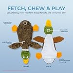 Best Pet Supplies 2-in-1 Stuffless Squeaky Dog Toys with Soft, Durable Fabric for Small, Medium, and Large Pets, No Stuffing for Indoor Play, Supports Active Biting and Play - 1Wild Duck, Small - Image 3