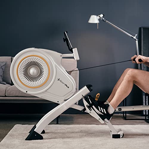 SportPlus Roeitoestel voor thuis met luchtweerstand (8 standen), optioneel met app-compatibiliteit, stil en vloeiend trainen, gebruikersgewicht tot 150 kg - Afbeelding 4