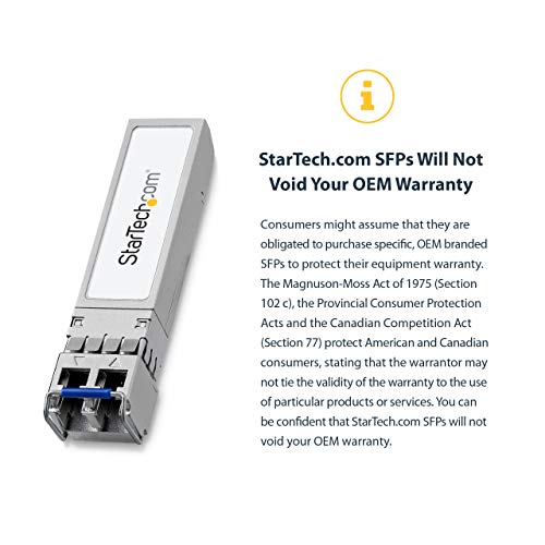Image of StarTech HP J4858C Compatible Transceiver Module Gigabit Fiber SFP 0.5 inch x 0.6 inch x 2.2 inch