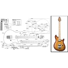 Luthiers Supplies Plan of a Peavey Wolfgang Electric Guitar - Full Scale Print