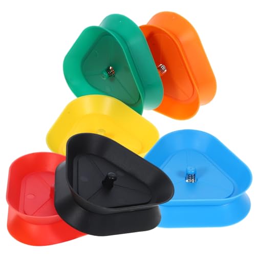 ORFOFE Poker Game Essential Triangle Card Holders 6pcs Poker Rack Reusable Safe Abs Material Hand- Card Holder for Family Fun