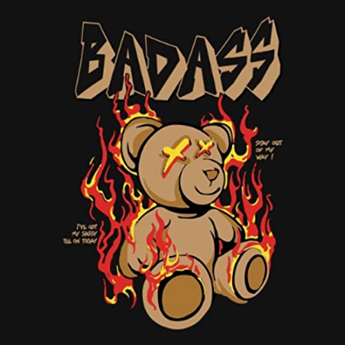 Image of Bewakoof Women's My Badass Graphic Printed 100% Cotton T-Shirt - Boyfriend Fit, Round Neck, Half Sleeve