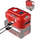 Power Wechselrichter für Einhell 18V Akku, 150W Wechselrichtergenerator Stromquelle für Einhell 18V Li-Ionen Batterie mit 2 USB & LED Licht & Wechselstromauslass, DC 18 Volt bis AC 220V Wechselrichter