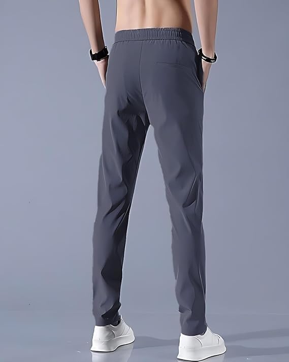 Image of Men's Solid Jogger Pants with Pockets - Combo Pack of 2