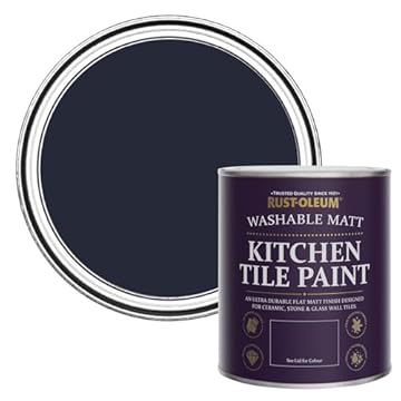 Rust-Oleum Blue water resistant Kitchen Tile Paint in Matt Finish - Odyssey 750ml