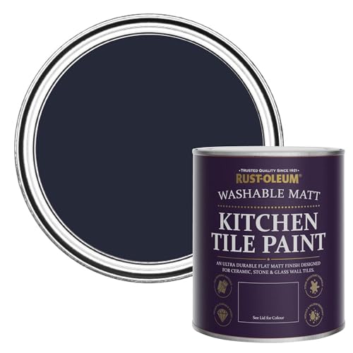 Rust-Oleum Blue water resistant Kitchen Tile Paint in Matt Finish - Odyssey 750ml
